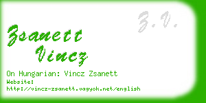 zsanett vincz business card